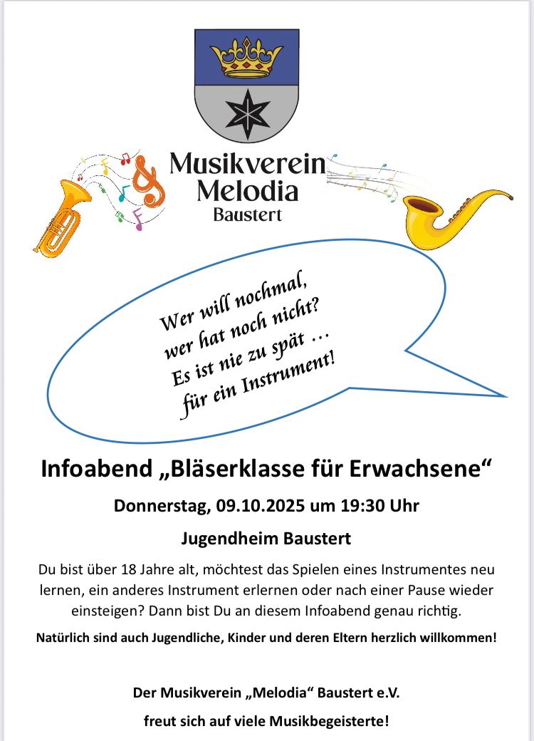 Infoabend Bläserklasse für Erwachsene